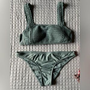 Knitted two piece bathing suit bikini